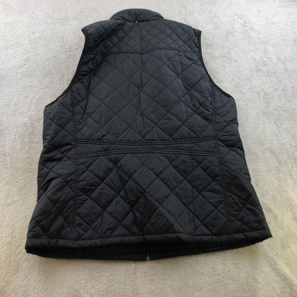 Fuinloth Women's Quilted Vest Size XL Full Zip Gilet Padded Stand Collar Black - Picture 12 of 12